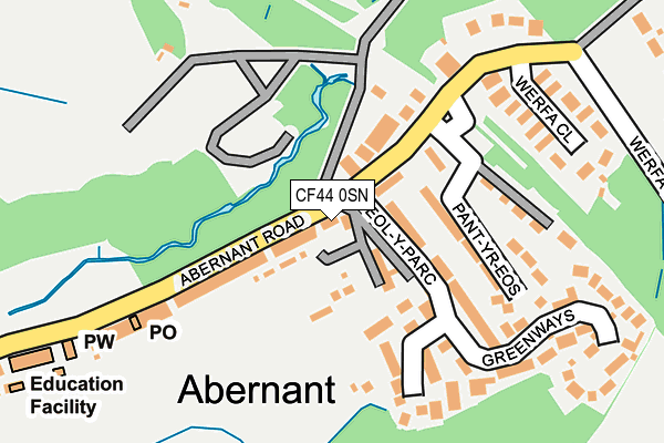 CF44 0SN map - OS OpenMap – Local (Ordnance Survey)