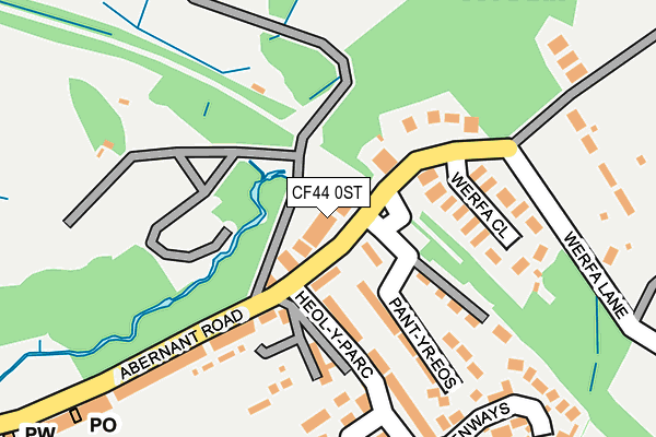 CF44 0ST map - OS OpenMap – Local (Ordnance Survey)