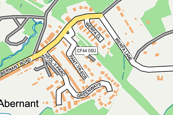 CF44 0SU map - OS OpenMap – Local (Ordnance Survey)