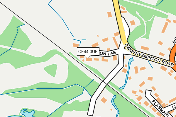 CF44 0UF map - OS OpenMap – Local (Ordnance Survey)