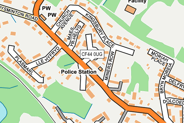 CF44 0UG map - OS OpenMap – Local (Ordnance Survey)