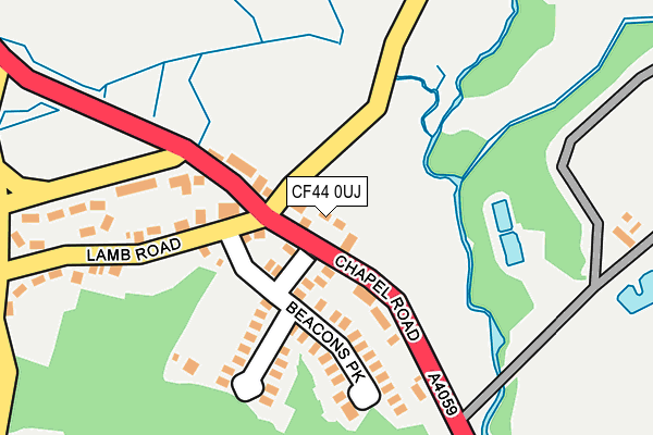 CF44 0UJ map - OS OpenMap – Local (Ordnance Survey)