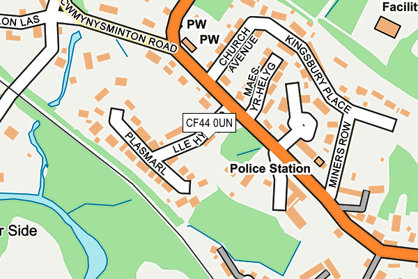 CF44 0UN map - OS OpenMap – Local (Ordnance Survey)