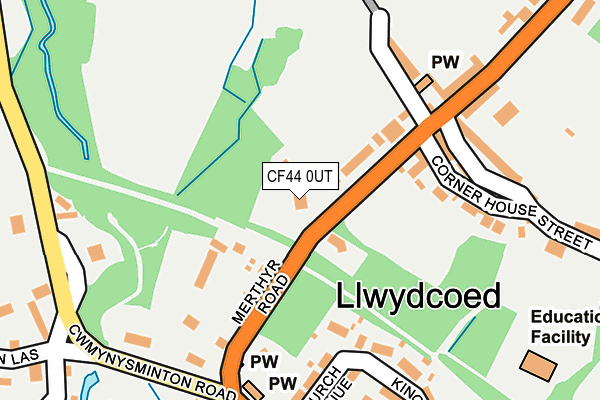 CF44 0UT map - OS OpenMap – Local (Ordnance Survey)