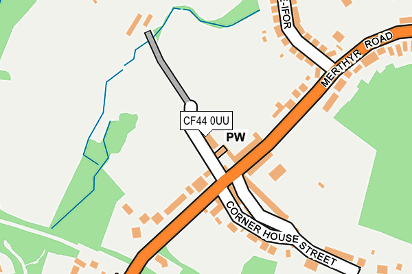 CF44 0UU map - OS OpenMap – Local (Ordnance Survey)