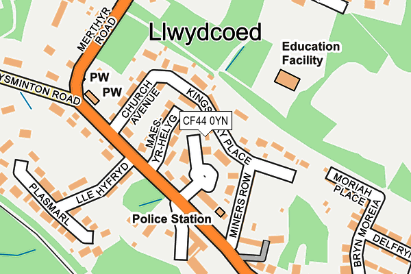 CF44 0YN map - OS OpenMap – Local (Ordnance Survey)