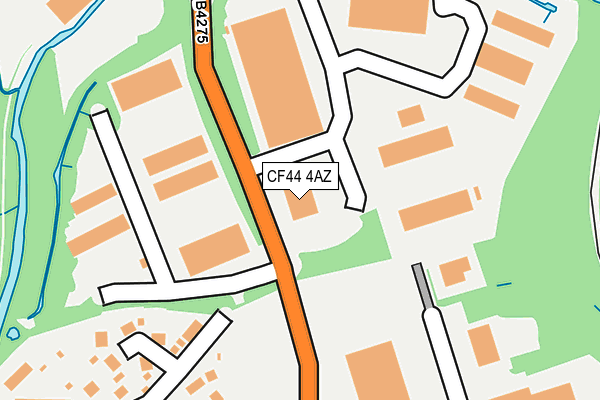 CF44 4AZ map - OS OpenMap – Local (Ordnance Survey)