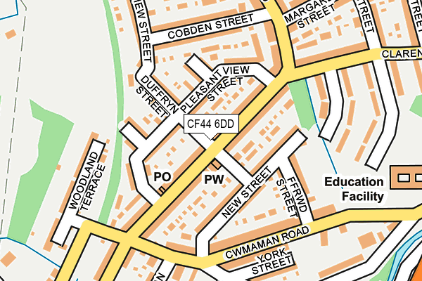 CF44 6DD map - OS OpenMap – Local (Ordnance Survey)