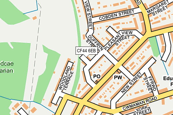 CF44 6EB map - OS OpenMap – Local (Ordnance Survey)