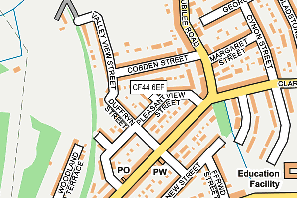 CF44 6EF map - OS OpenMap – Local (Ordnance Survey)