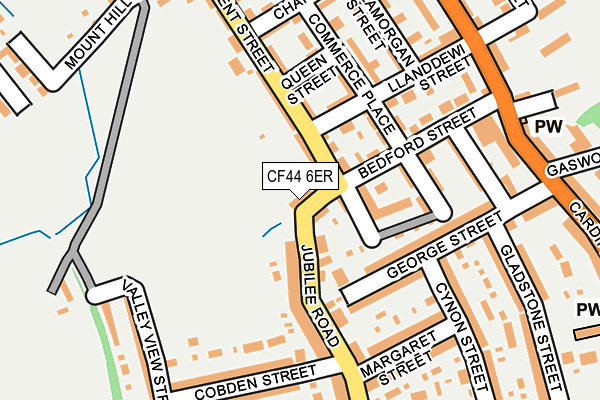 CF44 6ER map - OS OpenMap – Local (Ordnance Survey)