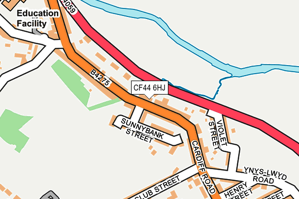CF44 6HJ map - OS OpenMap – Local (Ordnance Survey)