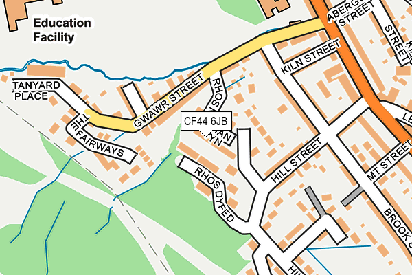 CF44 6JB map - OS OpenMap – Local (Ordnance Survey)