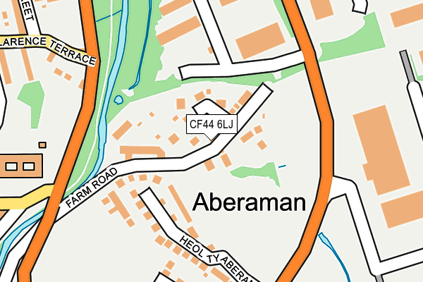 CF44 6LJ map - OS OpenMap – Local (Ordnance Survey)