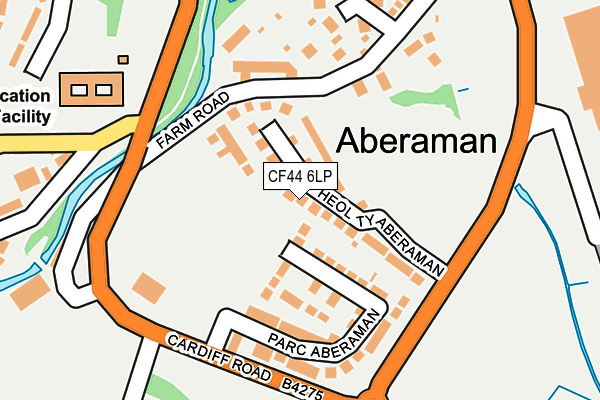 CF44 6LP map - OS OpenMap – Local (Ordnance Survey)