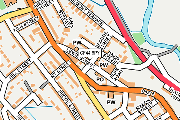 CF44 6PY map - OS OpenMap – Local (Ordnance Survey)