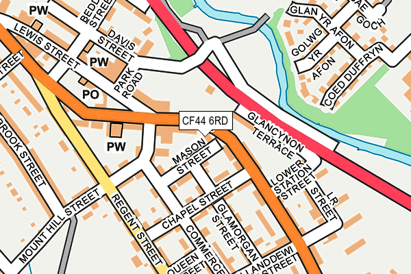 CF44 6RD map - OS OpenMap – Local (Ordnance Survey)
