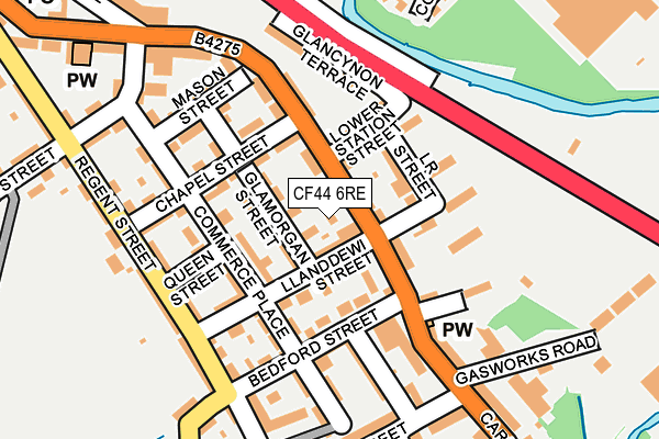 CF44 6RE map - OS OpenMap – Local (Ordnance Survey)