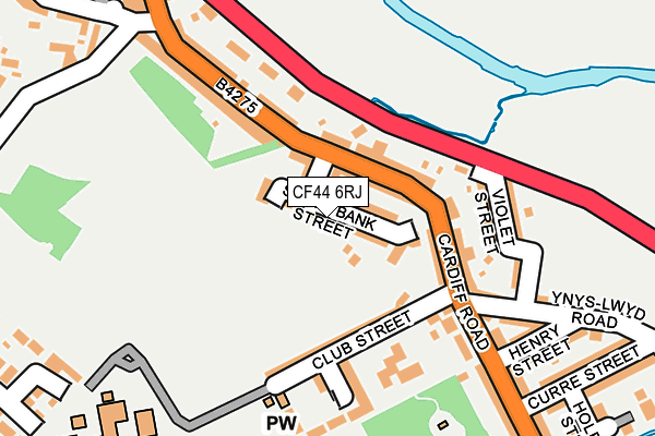 CF44 6RJ map - OS OpenMap – Local (Ordnance Survey)