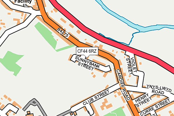 CF44 6RZ map - OS OpenMap – Local (Ordnance Survey)