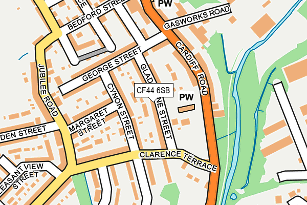 CF44 6SB map - OS OpenMap – Local (Ordnance Survey)