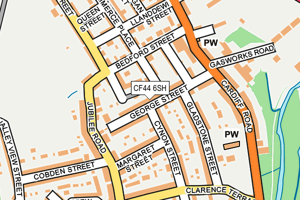 CF44 6SH map - OS OpenMap – Local (Ordnance Survey)