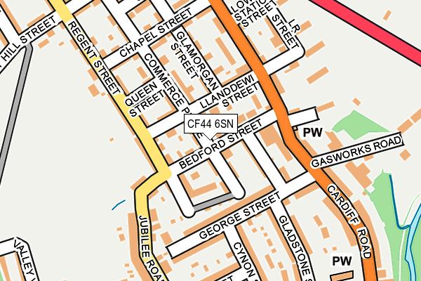 CF44 6SN map - OS OpenMap – Local (Ordnance Survey)