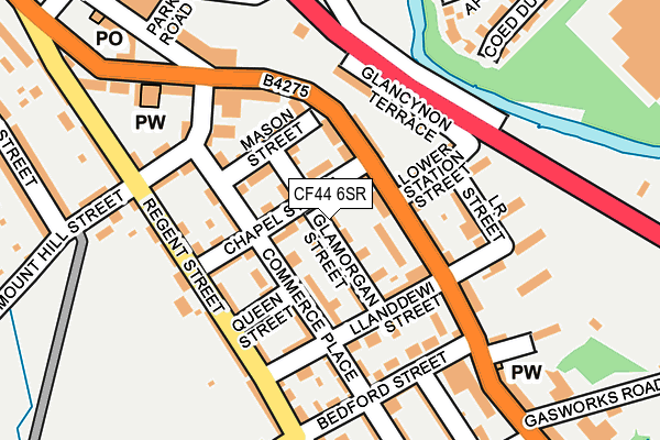 CF44 6SR map - OS OpenMap – Local (Ordnance Survey)