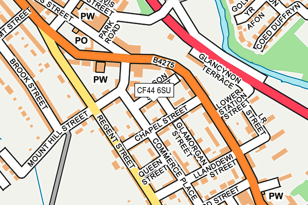 CF44 6SU map - OS OpenMap – Local (Ordnance Survey)