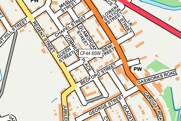 CF44 6SW map - OS OpenMap – Local (Ordnance Survey)