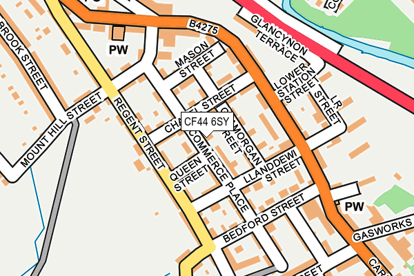 CF44 6SY map - OS OpenMap – Local (Ordnance Survey)