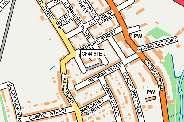 CF44 6TE map - OS OpenMap – Local (Ordnance Survey)