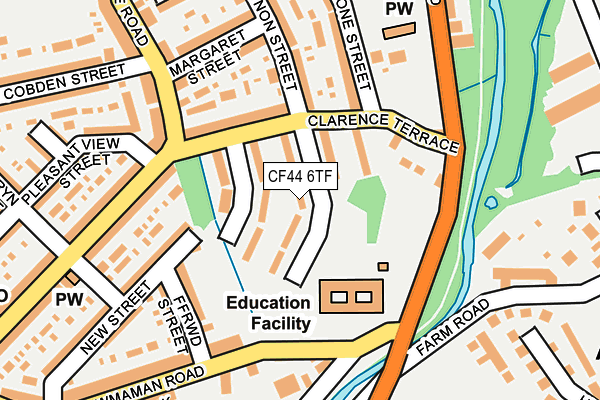 CF44 6TF map - OS OpenMap – Local (Ordnance Survey)