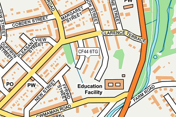 CF44 6TG map - OS OpenMap – Local (Ordnance Survey)