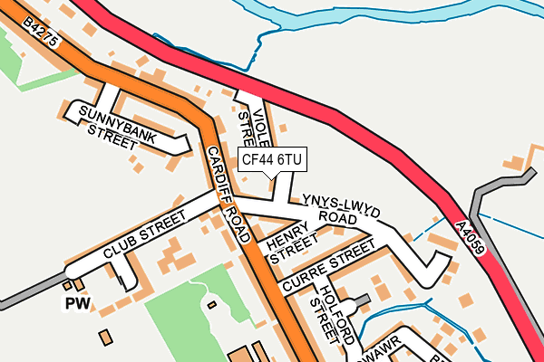 CF44 6TU map - OS OpenMap – Local (Ordnance Survey)