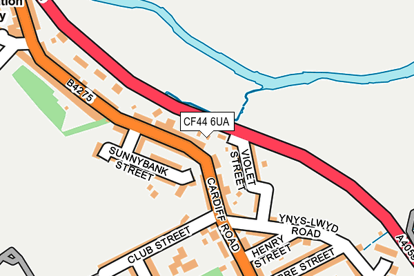 CF44 6UA map - OS OpenMap – Local (Ordnance Survey)