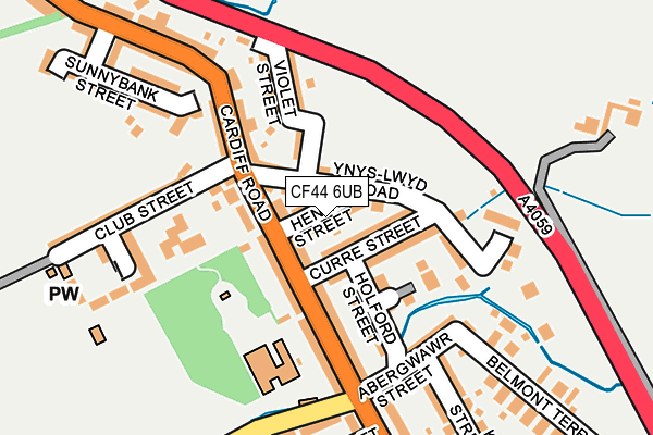CF44 6UB map - OS OpenMap – Local (Ordnance Survey)