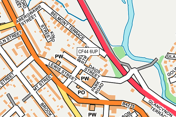 CF44 6UP map - OS OpenMap – Local (Ordnance Survey)