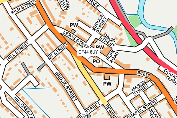 CF44 6UY map - OS OpenMap – Local (Ordnance Survey)