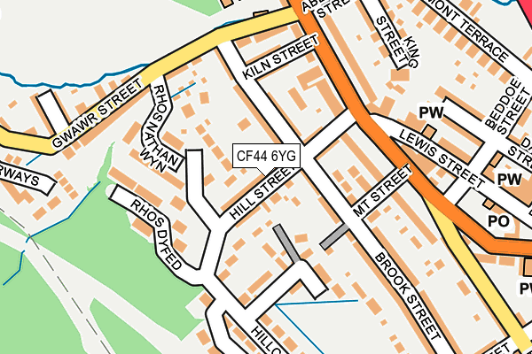CF44 6YG map - OS OpenMap – Local (Ordnance Survey)
