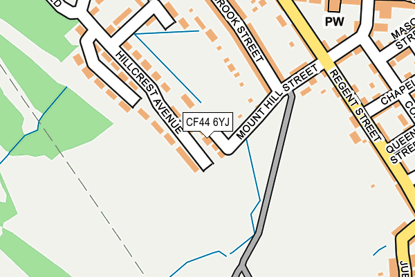 CF44 6YJ map - OS OpenMap – Local (Ordnance Survey)