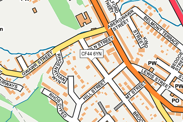 CF44 6YN map - OS OpenMap – Local (Ordnance Survey)
