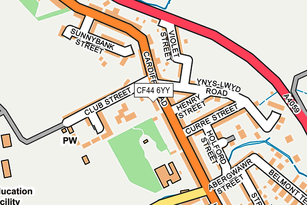 CF44 6YY map - OS OpenMap – Local (Ordnance Survey)