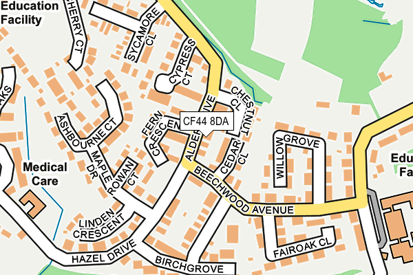 CF44 8DA map - OS OpenMap – Local (Ordnance Survey)