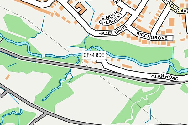 CF44 8DE map - OS OpenMap – Local (Ordnance Survey)