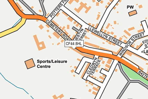 CF44 8HL map - OS OpenMap – Local (Ordnance Survey)