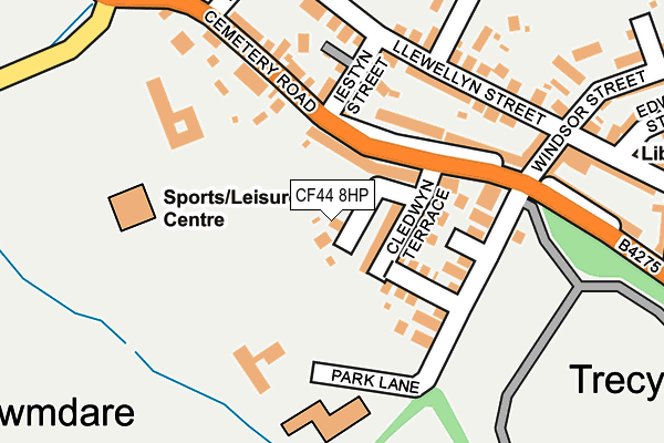 CF44 8HP map - OS OpenMap – Local (Ordnance Survey)