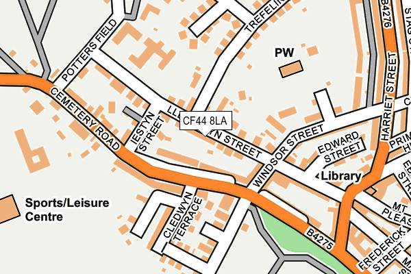 CF44 8LA map - OS OpenMap – Local (Ordnance Survey)