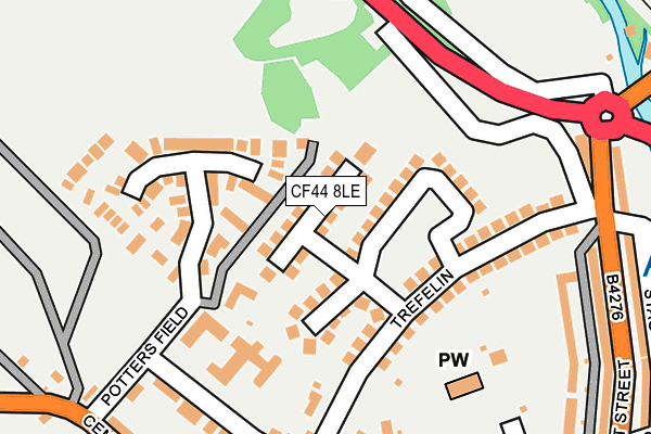 CF44 8LE map - OS OpenMap – Local (Ordnance Survey)