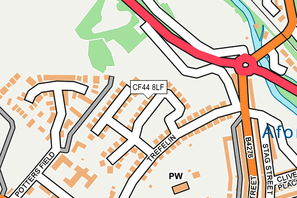 CF44 8LF map - OS OpenMap – Local (Ordnance Survey)